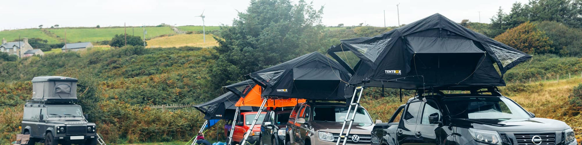 Four TentBox Lites and a Classic camping together