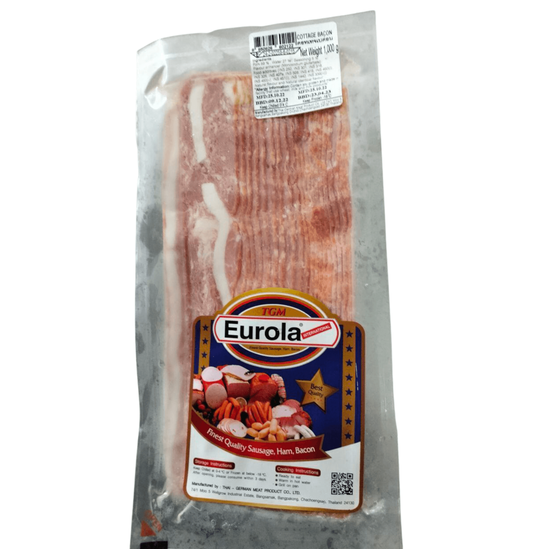 Eurola Cottage Bacon * 1Kg