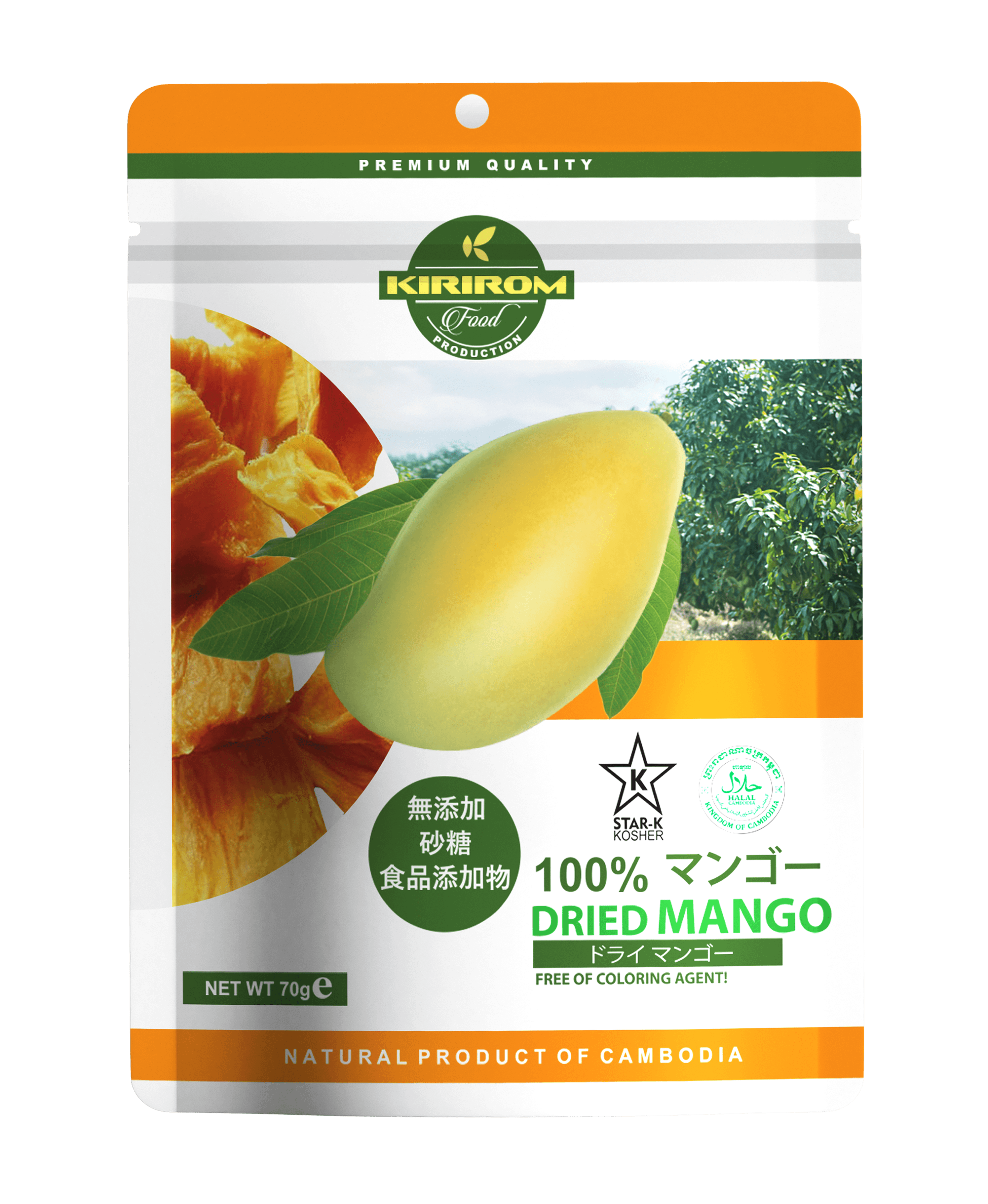 Kirirom Dried Mango No Sugar * 70g